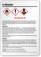 N Hexane GHS Sign