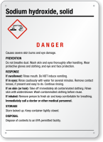 Sodium Hydroxide (Solid) GHS Sign