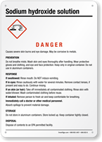 Sodium Hydroxide (Solution) GHS Sign