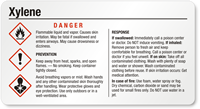 Xylene Danger GHS Small Chemical Label