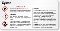 Xylene Danger Tiny GHS Chemical Label