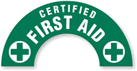 Certified First Aid Hard Hat Decals