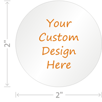 Custom Design Hardhat Labels-Circle