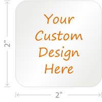 Custom Design Hardhat Labels-Square