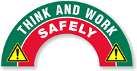 Think And Work Safely Hard Hat Decals