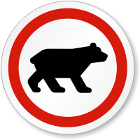 Bear ISO Circle Sign