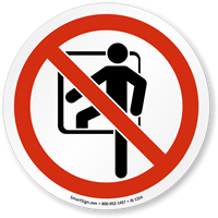 Confined Space ISO Prohibited Action Symbol Sign