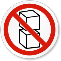 Don't Stack ISO Prohibition Sign