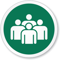 Evacuation Assembly Point Symbol ISO Circle Sign