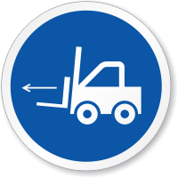 Forklift Point ISO Mandatory Sign