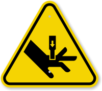 ISO Hand Crush Force From Above Symbol Sign