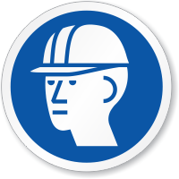 Hard Hat Required ISO Sign