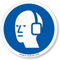 Hearing Protection Required ISO Sign