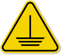 ISO Electric Ground Hazard Symbol Warning Sign