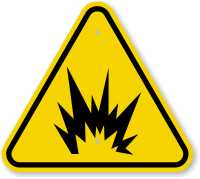 ISO Explosion Arc Flash Symbol Warning Sign