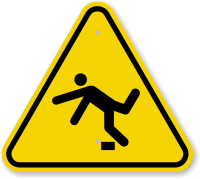 ISO Tripping Hazard Symbol Warning Sign