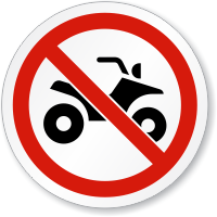 No All Terrain Vehicle ISO Sign