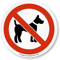 No Dog Allowed ISO Sign