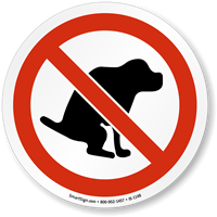 No Dog Poop ISO Sign