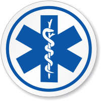 Ems/Star Of Life Symbol ISO Circle Sign