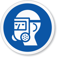 Wear Full Face Respirator ISO Sign