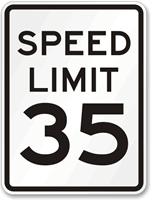 Aluminum Speed Limit Sign