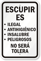 Spanish No Spitting Sign