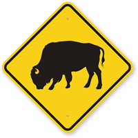 Buffalo Crossing Sign