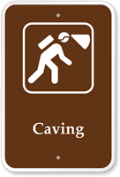 Caving  Campground Guide & Park Sign