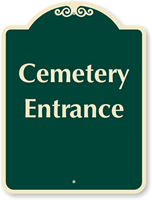 Cemetery Entrance Sign