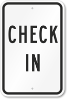 Check In Sign