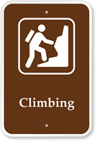 Climbing  Campground Guide & Park Sign