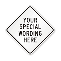 Custom Black Diamond Template Parking Sign