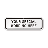 Customizable Horizontal Black Template Parking Sign