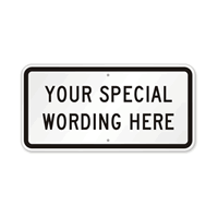 Customizable Horizontal Black Template Parking Sign