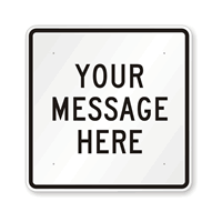 Customizable Square Black Template Parking Sign