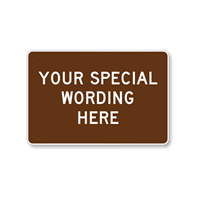 Customizable Horizontal Brown Sign