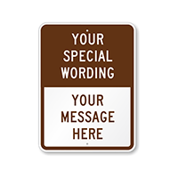 Custom Brown Split Template Parking Sign