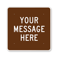 Customizable Square Brown Template Parking Sign