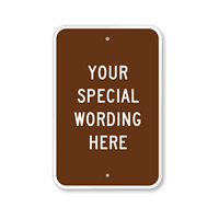 Custom Brown Vertical Template Parking Sign