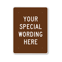 Customizable Vertical Brown Template Parking Sign
