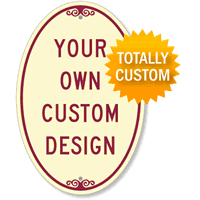 Oval Custom SignatureSign Parking Sign