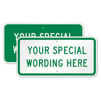 Customizable Horizontal Green Template Parking Sign