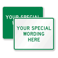 Customizable Horizontal Green Sign