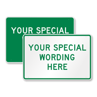 Customizable Horizontal Green Sign