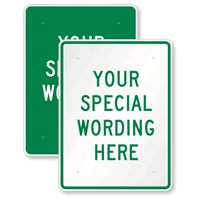 Customizable Vertical Green Template Parking Sign