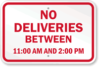 Custom No Deliveries Sign