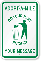 Custom No Littering Sign