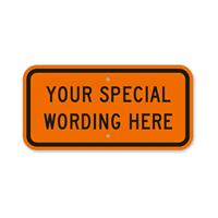 Customizable Horizontal Orange & Black Template Parking Sign