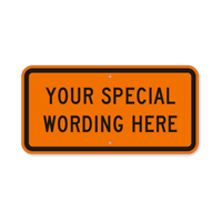 Customizable Horizontal Orange & Black Template Parking Sign